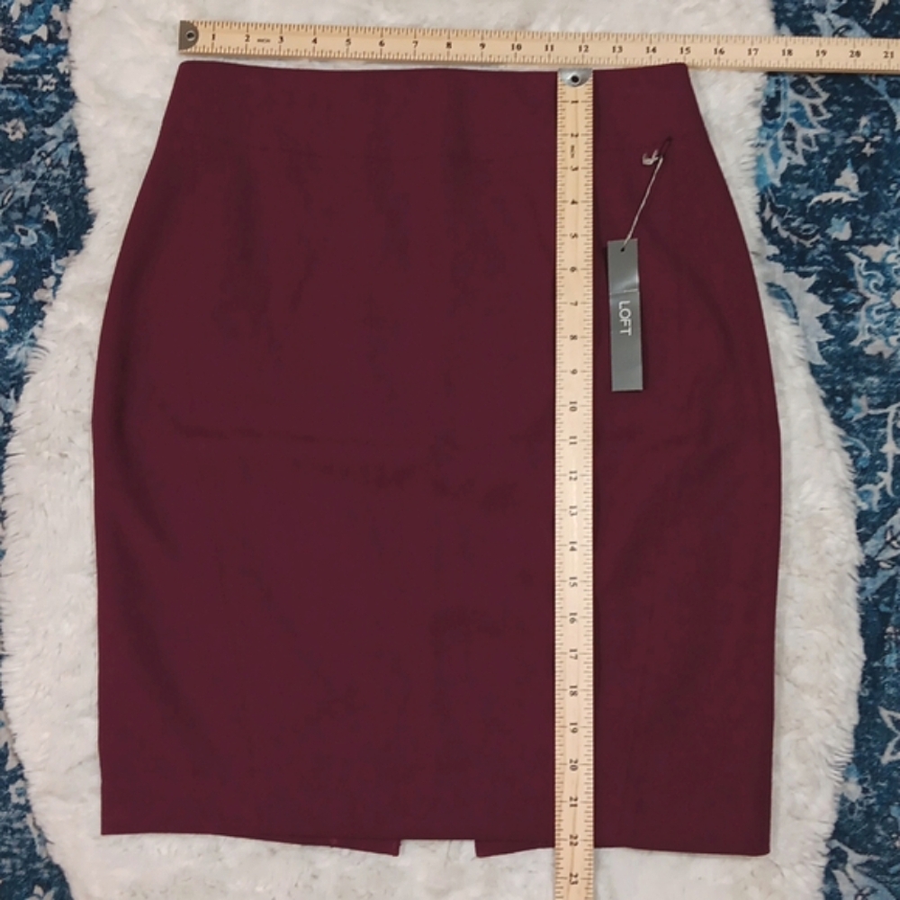 New Loft curvy fit stretch knit pencil skirt womens sz 8 - Picture 3 of 8